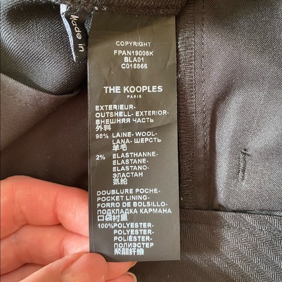 THE KOOPLES Paris Womens New Stretch Smoking Wool Trousers Size EU 34 / US 4 - Picture 7 of 11